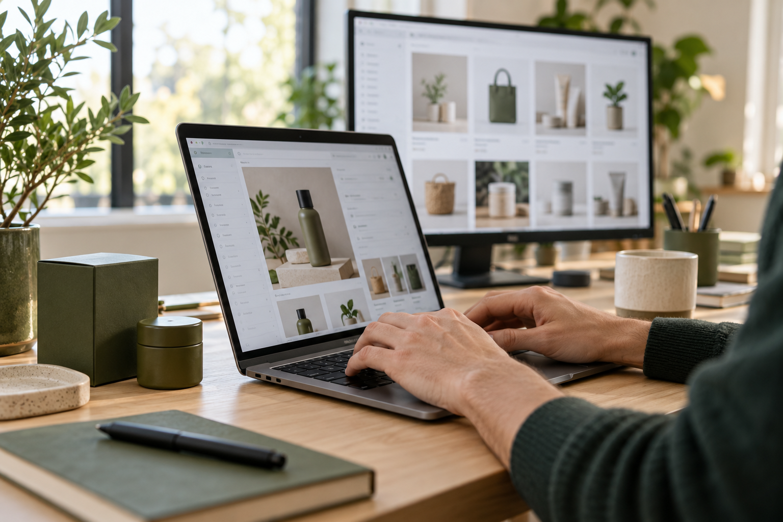 Imagen ilustrativa de trabajo en una plataforma ecommerce